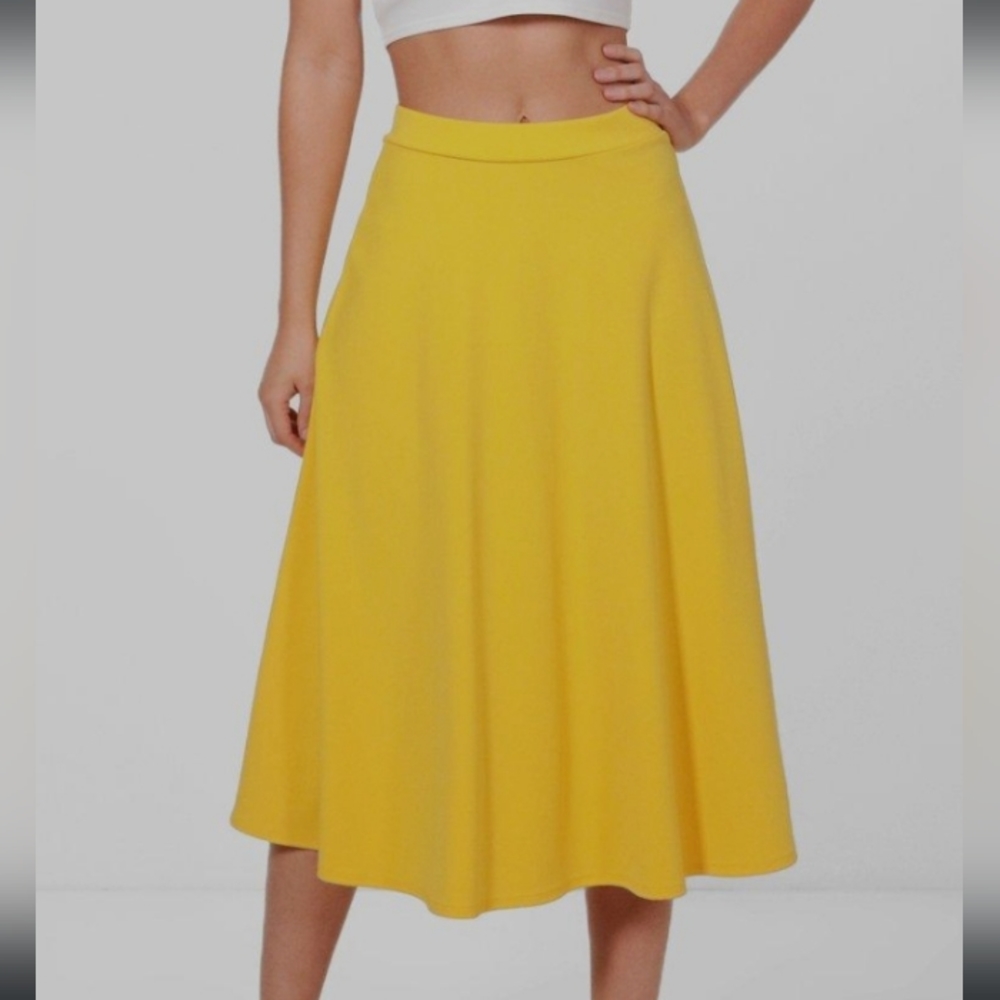 Yellow Midi Skirt